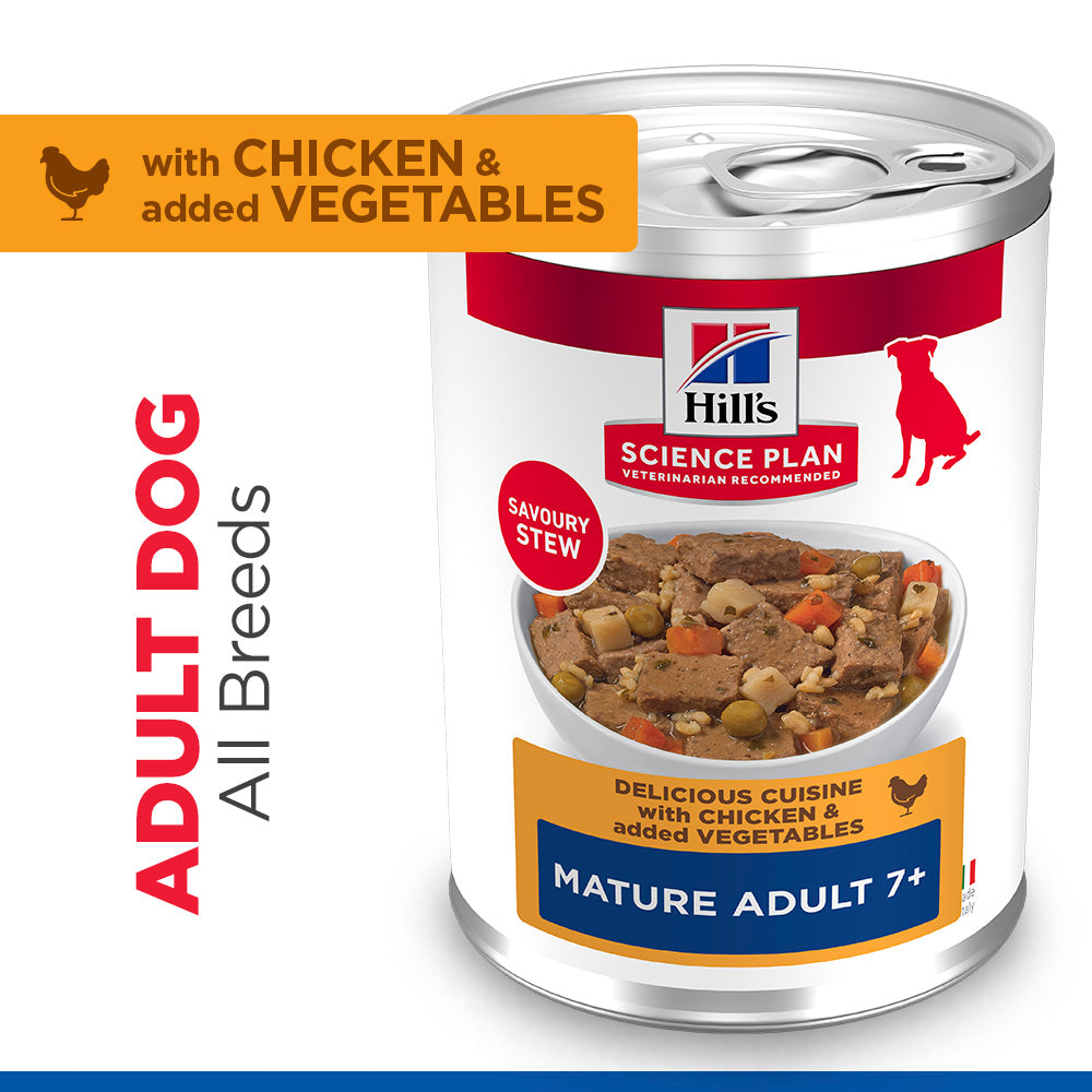 Hill's Science Plan Mature Adult Savoury Stew with Chicken & added Vegetables Wet Dog Food