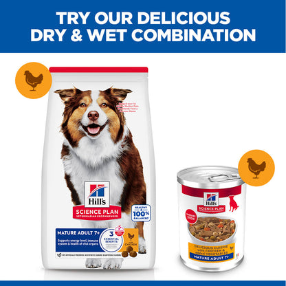 Hill's Science Plan Mature Adult Savoury Stew with Chicken & added Vegetables Wet Dog Food