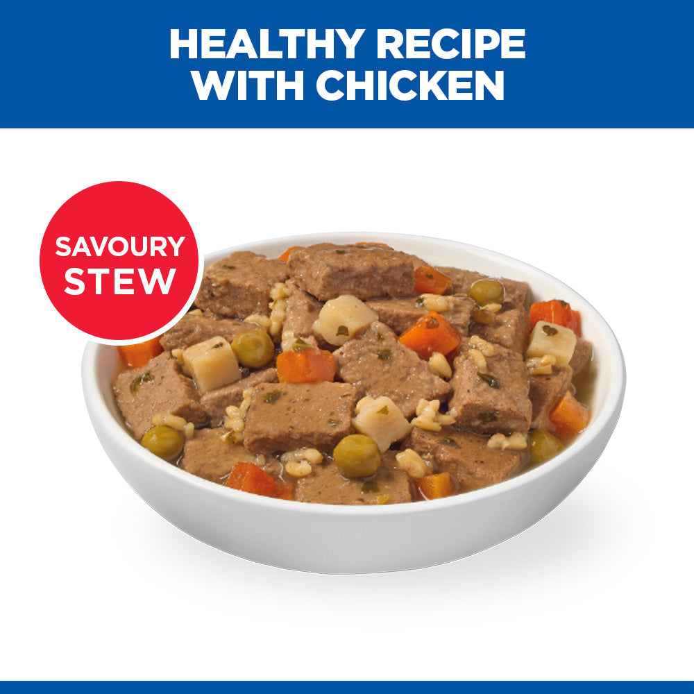 Hill's Science Plan Mature Adult Savoury Stew with Chicken & added Vegetables Wet Dog Food