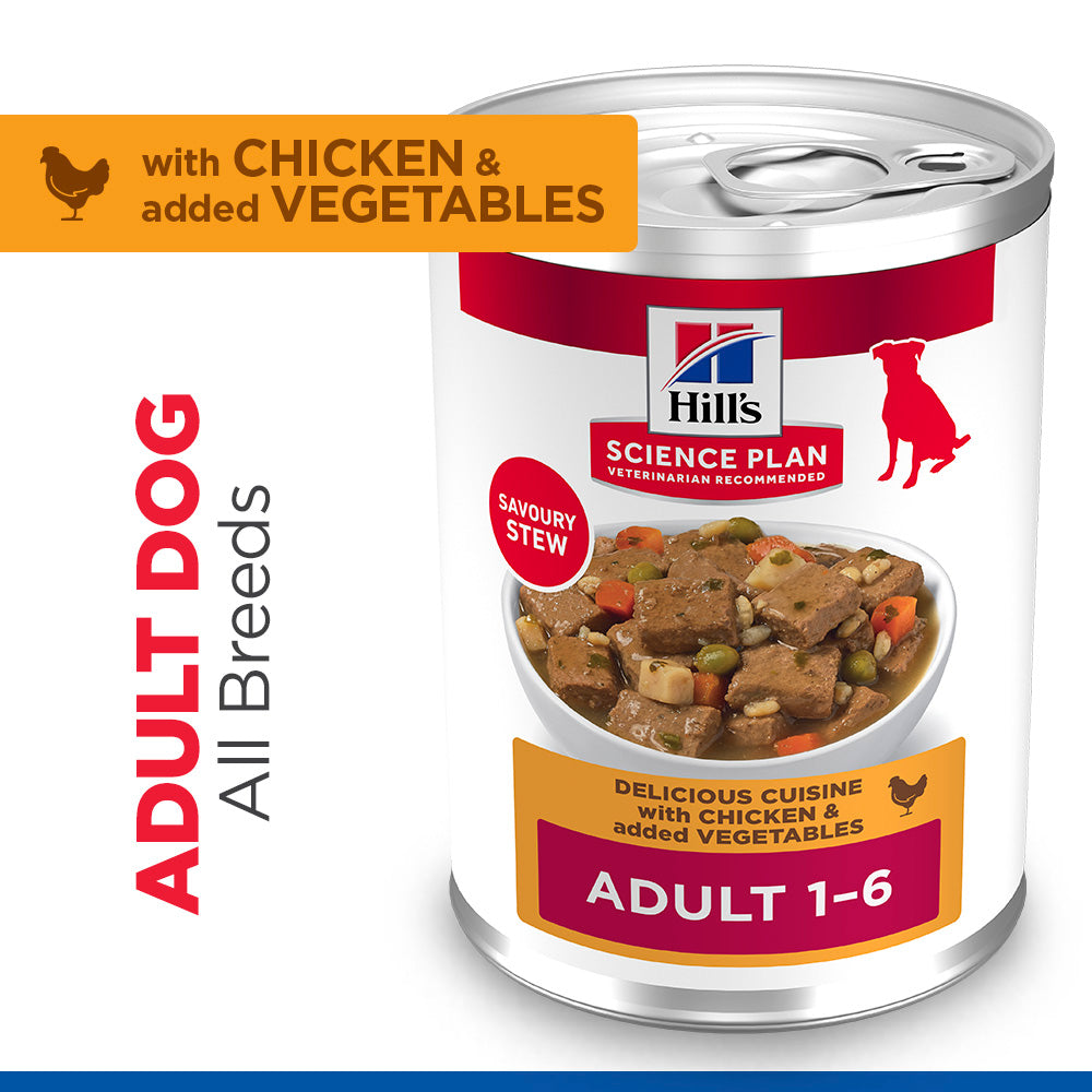 Hill's Science Plan Adult Savoury Stew with Chicken & added Vegetables Wet Dog Food