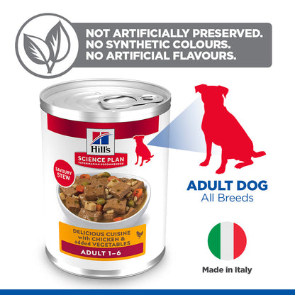 Hill's Science Plan Adult Savoury Stew with Chicken & added Vegetables Wet Dog Food