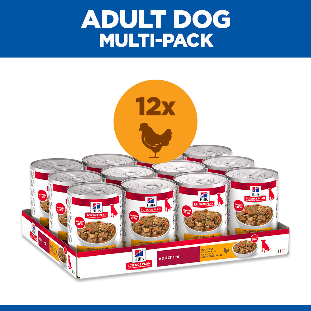 Hill's Science Plan Adult Savoury Stew with Chicken & added Vegetables Wet Dog Food