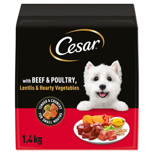 Cesar Complete Dry Dog Food with Beef, Poultry & Vegetables