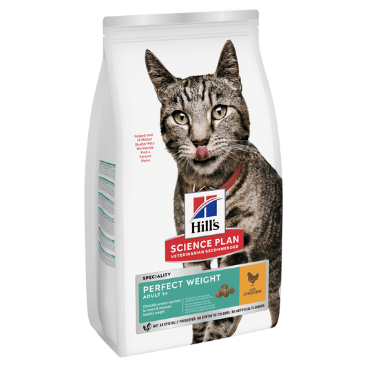 Hill's Science Plan Perfect Weight Adult 1+ Dry Cat Food - Chicken