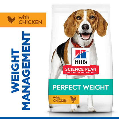 Hill's Science Plan Perfect Weight Medium Adult 1+ Dry Dog Food - Chicken