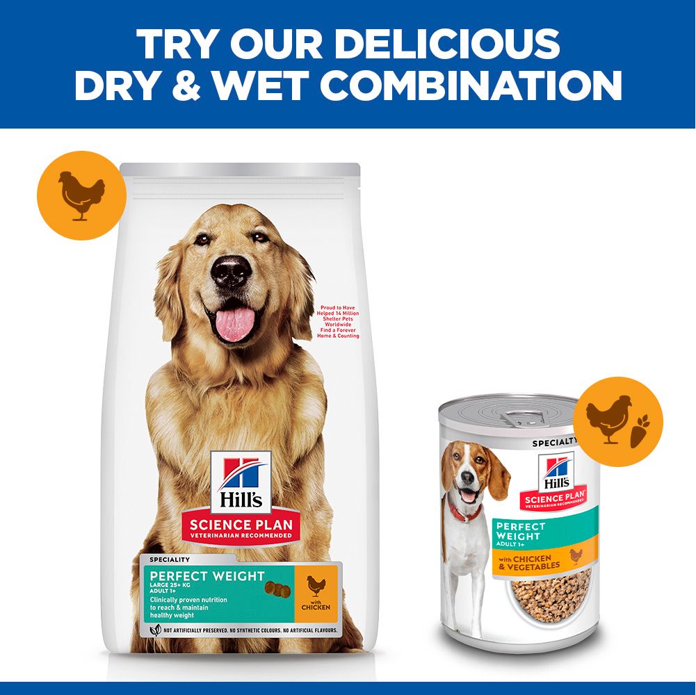 Hill's Science Plan Perfect Weight Large Adult 1+ Dry Dog Food - Chicken