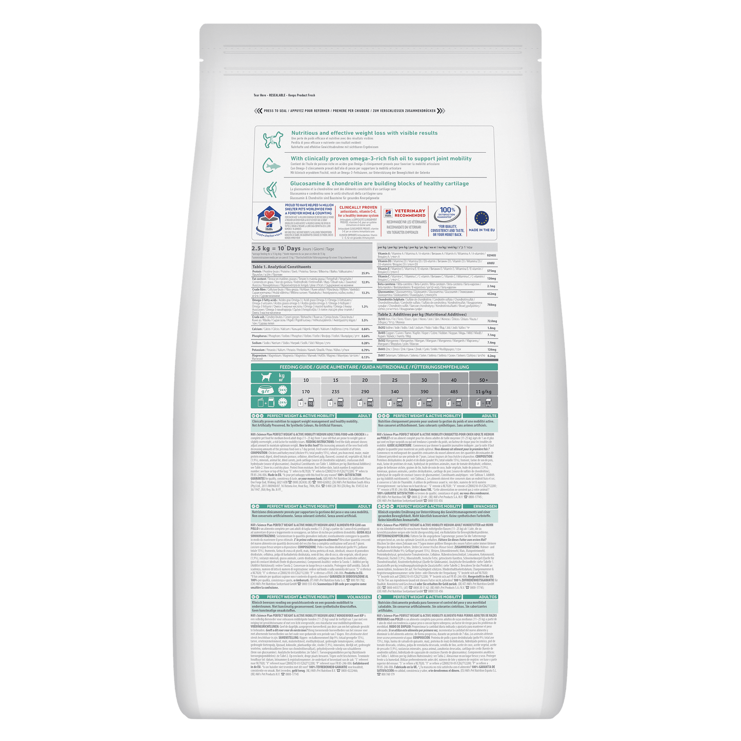 Hill's Science Plan Perfect Weight & Active Mobility Medium Adult Dry Dog Food - Chicken