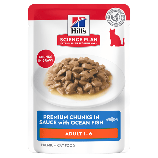 Hill's Science Plan Adult Wet Cat Food Premium Chunks in Sauce with Ocean Fish