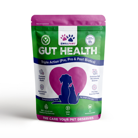 WellPaws Gut Health Triple Action Chewable Supplement for Dogs & Cats