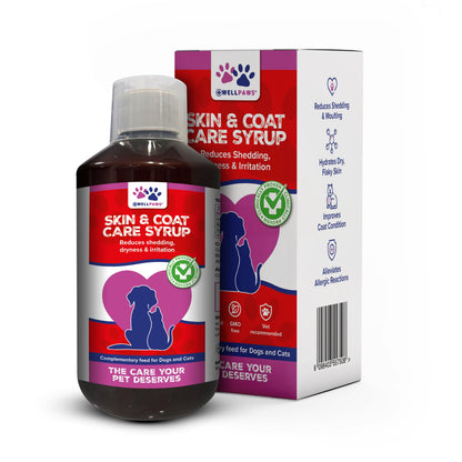 WellPaws Skin & Coat Care Syrup Supplement for Dogs & Cats