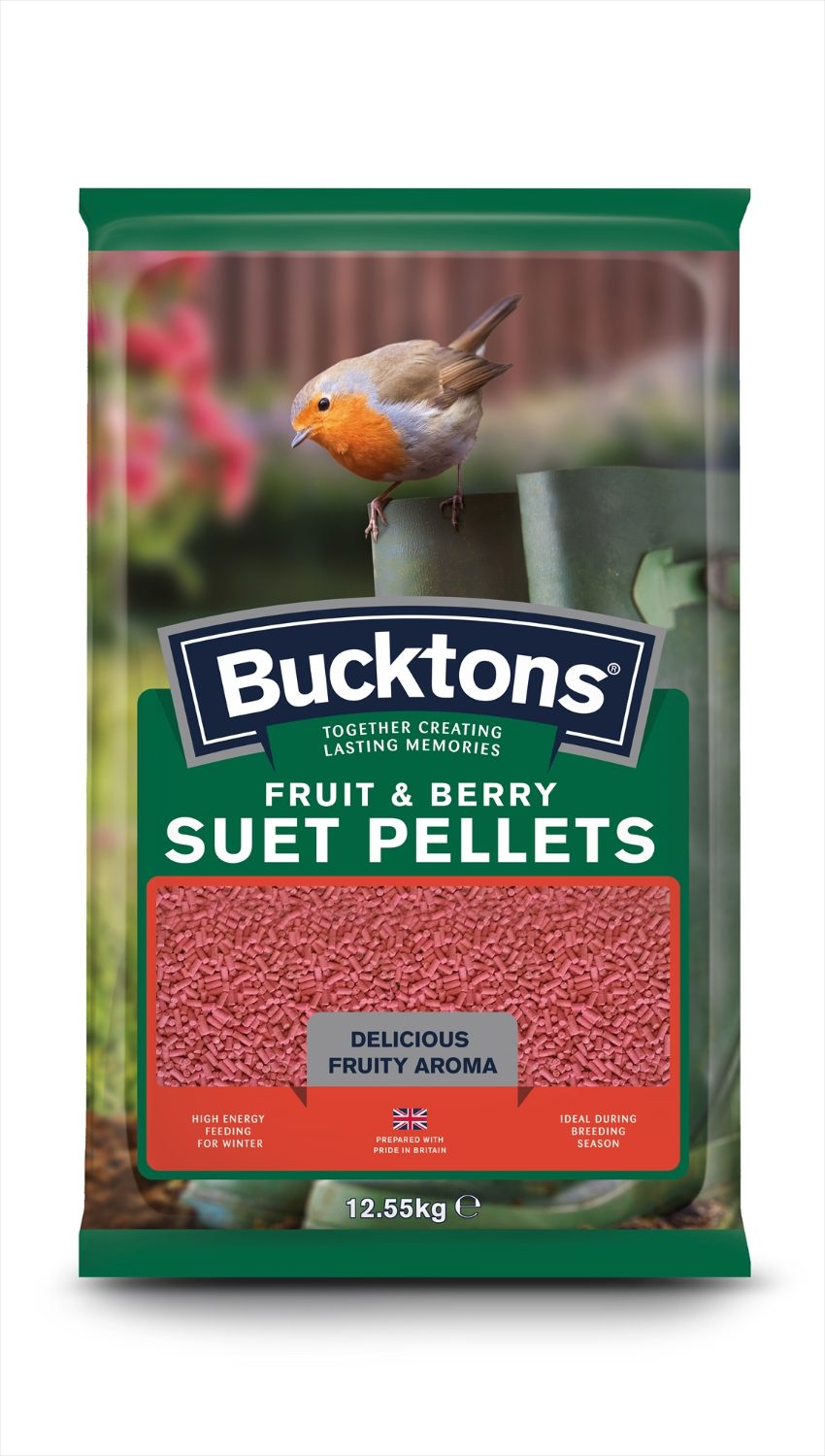 Front View of Bucktons Suet Pellets Fruit And Berry Wild Bird Food