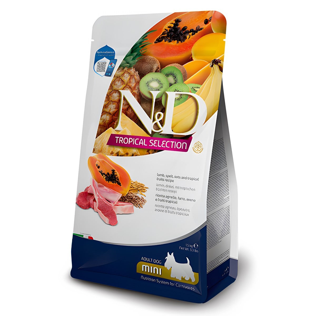 Farmina N&D Tropical Adult Dog Food - Lamb & Tropical Fruits for Small Breeds