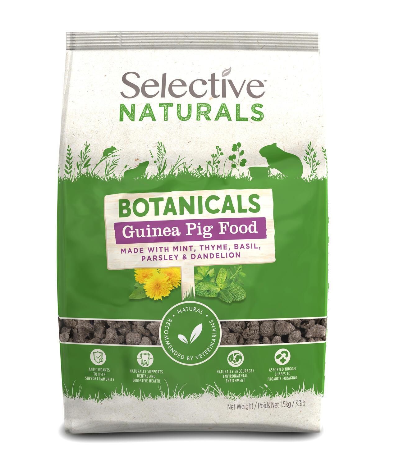 Front View of Supreme Science Selective Botanicals Guinea Pig Pellets & Nuggets - 1.5kg