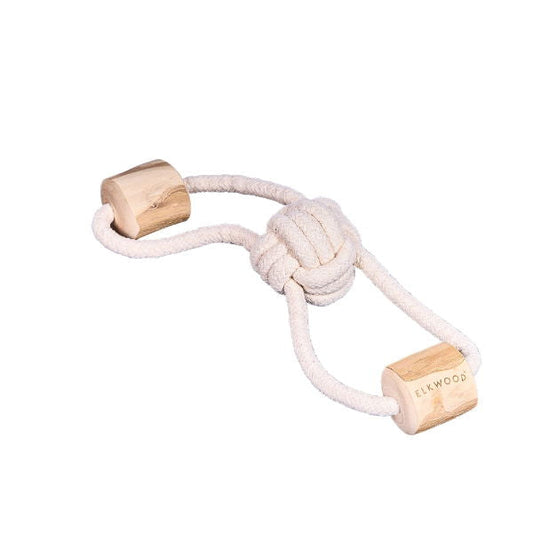 Elkwood Coffee Wood Knot Dumbbell Dog Toy