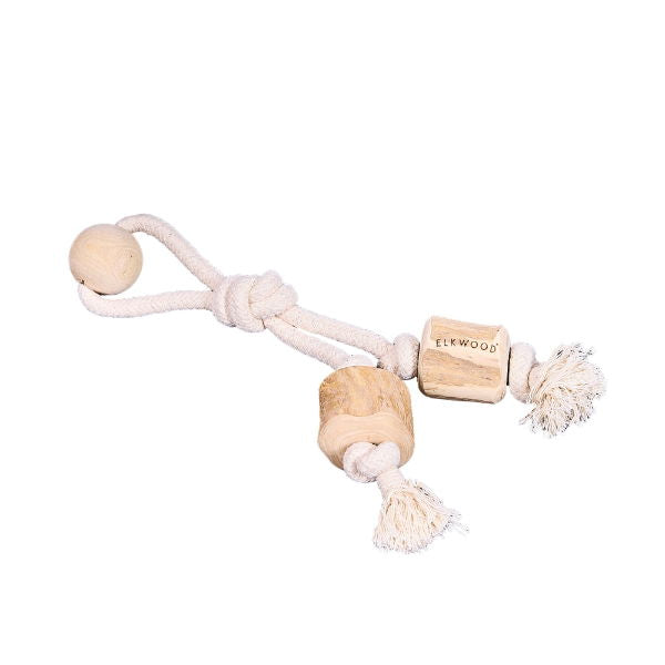 Elkwood Coffee Wood Double Rope Dog Toy