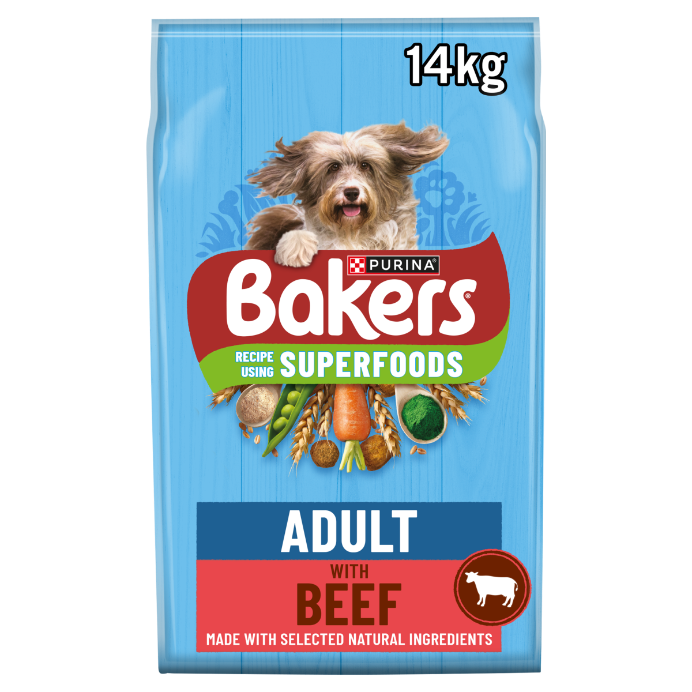 Bakers Adult Dry Dog Food with Beef and Vegetable - 3kg & 14kg