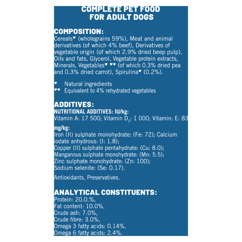 Bakers Adult Dry Dog Food with Beef and Vegetable - 3kg & 14kg