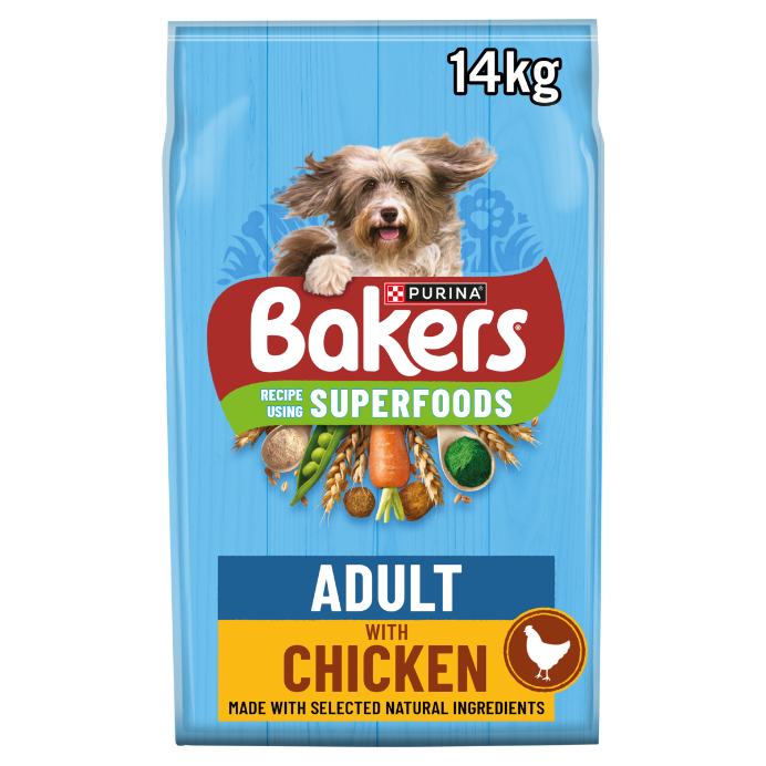 Bakers Adult Dry Dog Food with Chicken and Vegetable - 3kg & 14kg