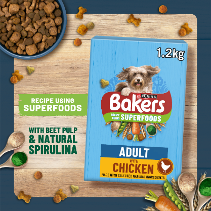 Bakers Adult Dry Dog Food with Chicken and Vegetable - 3kg & 14kg
