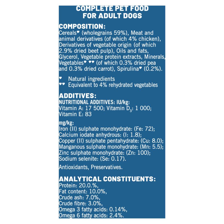 Bakers Adult Dry Dog Food with Chicken and Vegetable - 3kg & 14kg