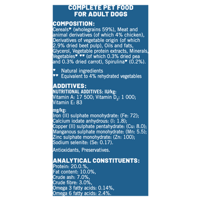 Bakers Adult Dry Dog Food with Chicken and Vegetable - 3kg & 14kg