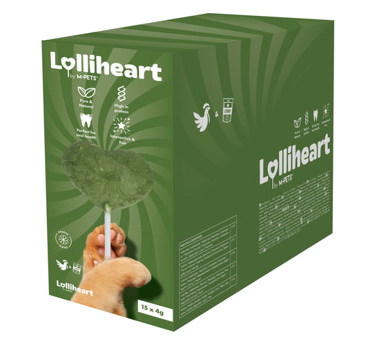 Front of Lolliheart of pack cat treat