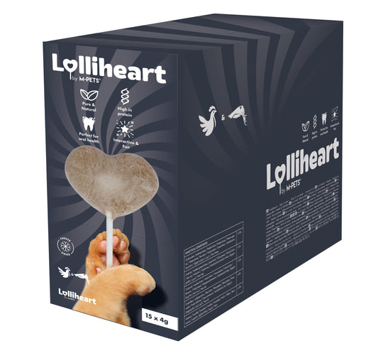 Front of Lolliheart of pack cat treat