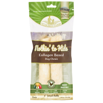 Nothin' to Hide 5" Small Chicken Rolls Dog Chews - 2 Pack