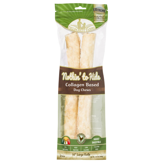 Nothin' to Hide 10" Large Chicken Rolls Dog Chews - 2 Pack