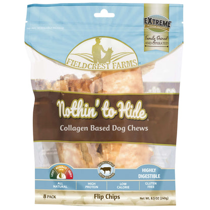 Nothin' to Hide Beef Flip Chips Dog Chews - 8 Pack