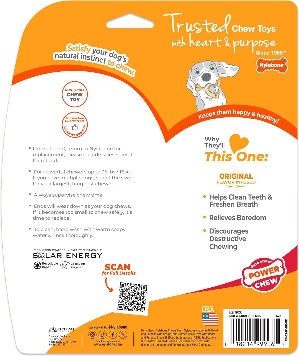 Nylabone Dura Chew Chicken Flavour Wishbone