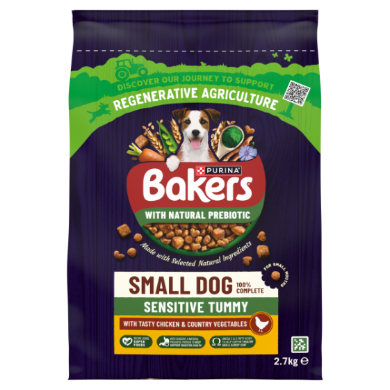 Bakers Small Dry Dog Food Sensitive Tummy with Chicken - 2.7kg