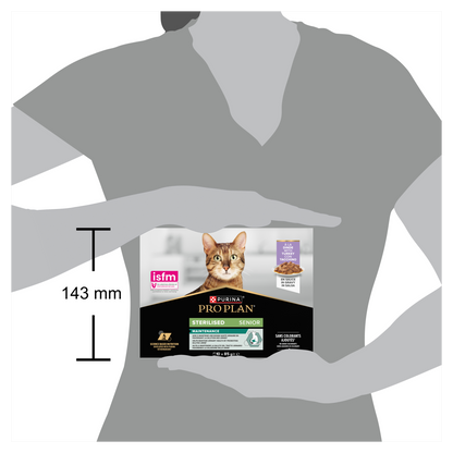 Purina Pro Plan Senior 7+ Sterilised Maintenance with Turkey in Gravy Wet Cat Food Pouches