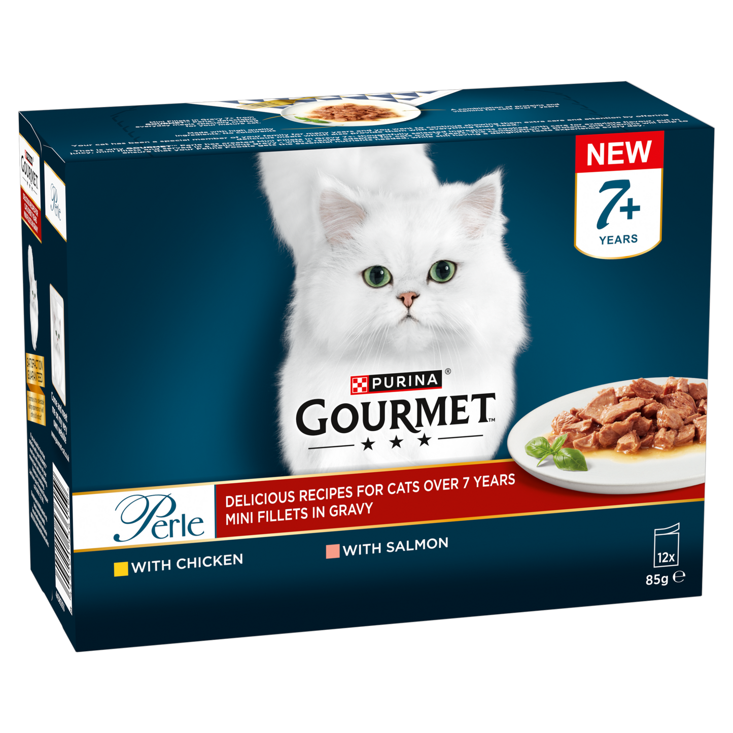 Gourmet Perle Senior Mini Fillets in Gravy Pouch Wet Cat Food