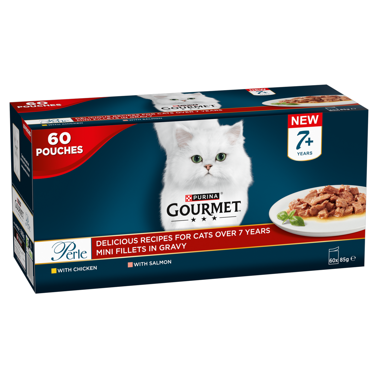 Gourmet Perle Senior Mini Fillets in Gravy Pouch Wet Cat Food