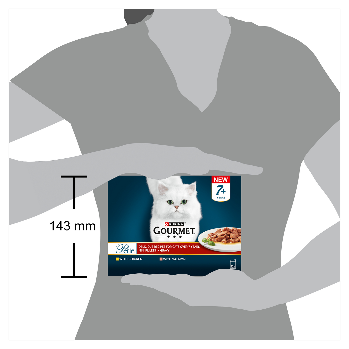 Gourmet Perle Senior Mini Fillets in Gravy Pouch Wet Cat Food