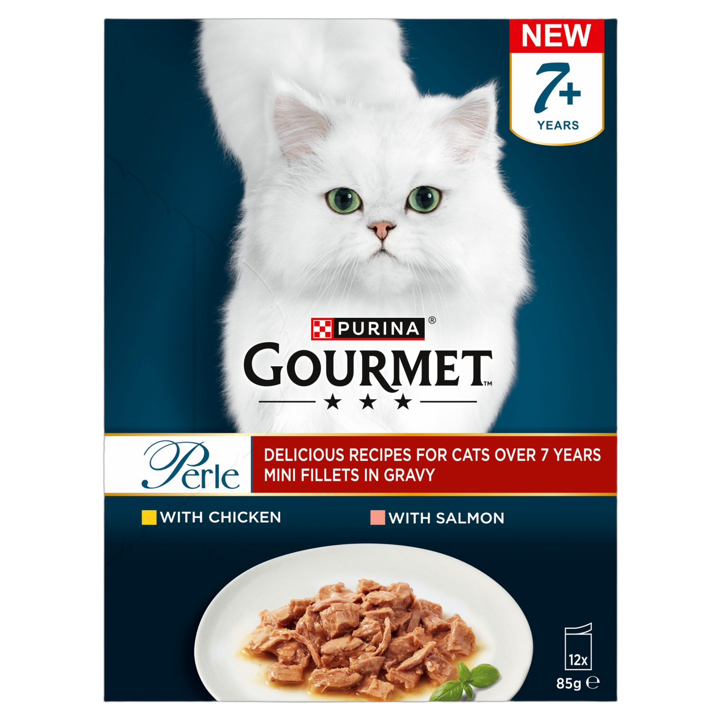 Gourmet Perle Senior Mini Fillets in Gravy Pouch Wet Cat Food