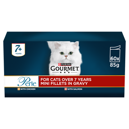 Gourmet Perle Senior Mini Fillets in Gravy Pouch Wet Cat Food