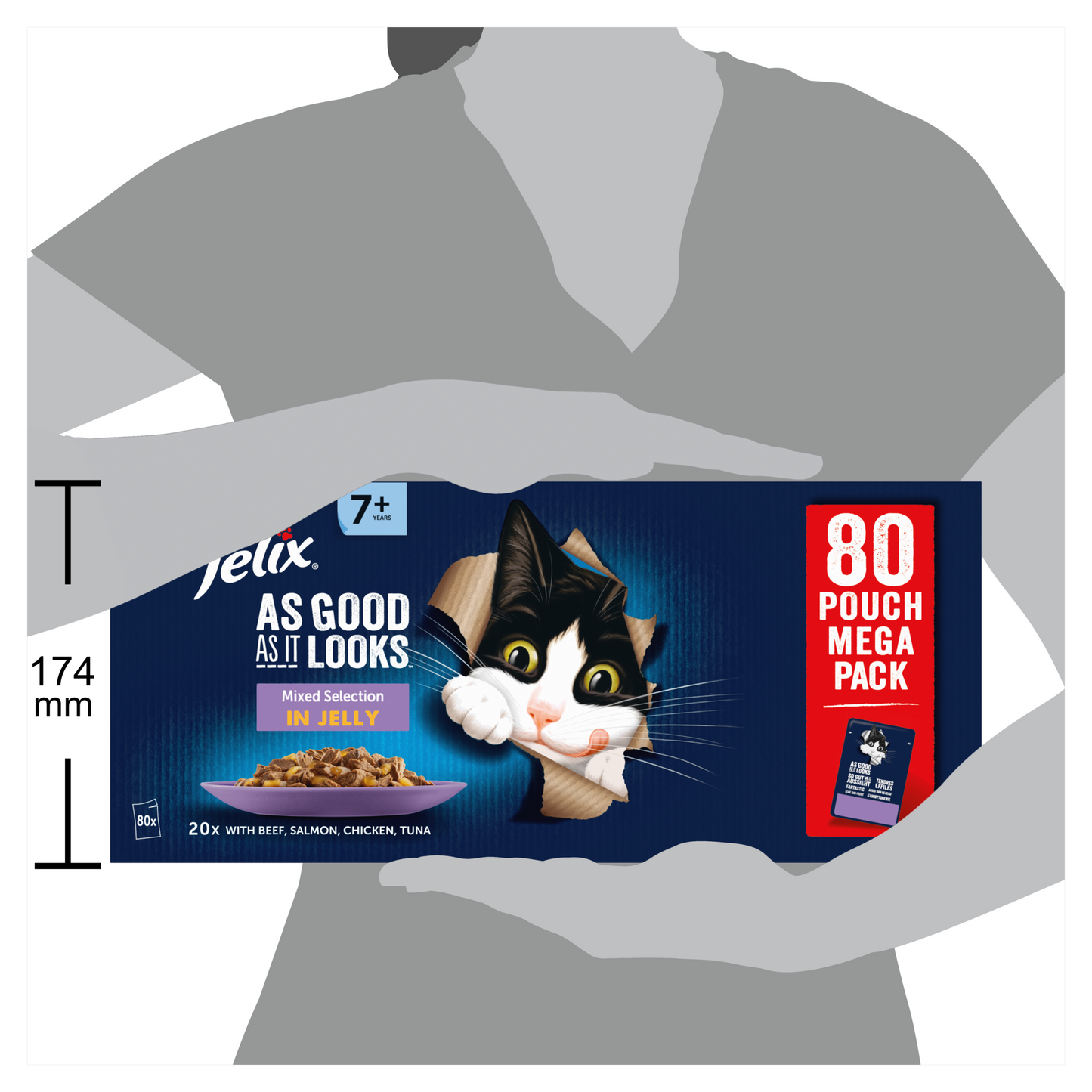 Felix As Good As it Looks Senior 7+ Meat Selection in Jelly Wet Cat Food