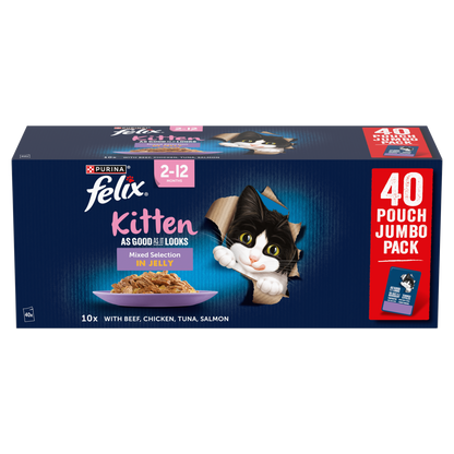 Felix As Good As it Looks Kitten Mixed Selection in Jelly Wet Cat Food