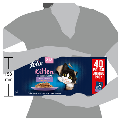 Felix As Good As it Looks Kitten Mixed Selection in Jelly Wet Cat Food