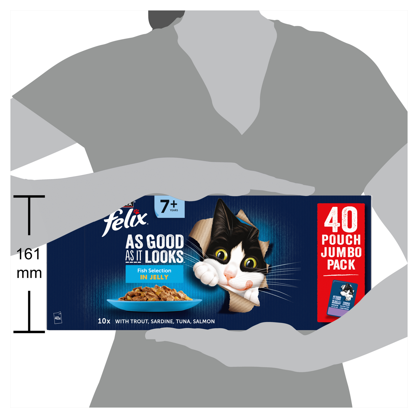 Felix As Good As it Looks Senior 7+ Fish Selection in Jelly Wet Cat Food