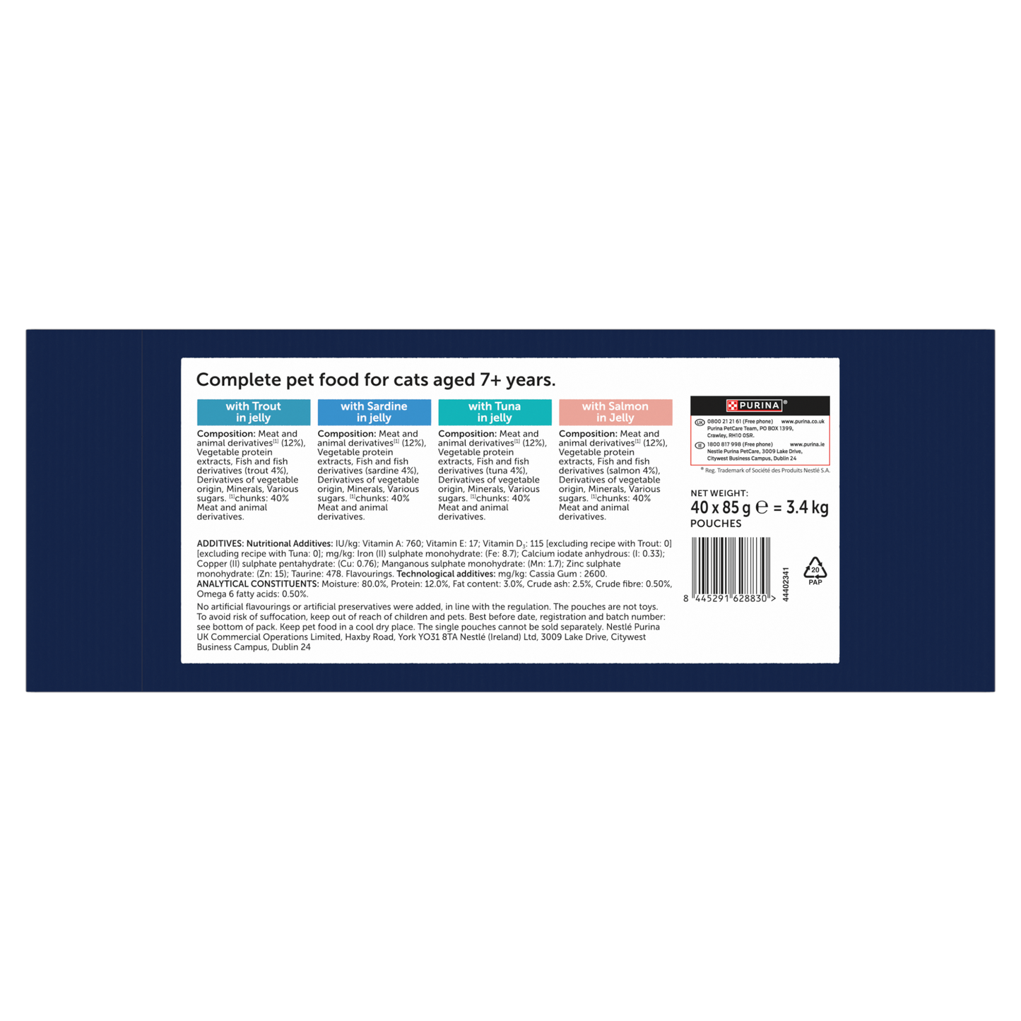 Felix As Good As it Looks Senior 7+ Fish Selection in Jelly Wet Cat Food