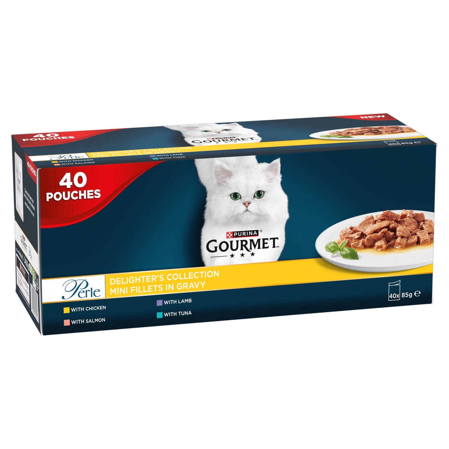Gourmet Perle Delighter's Collection Mini Fillets in Gravy Pouch Adult Wet Cat Food