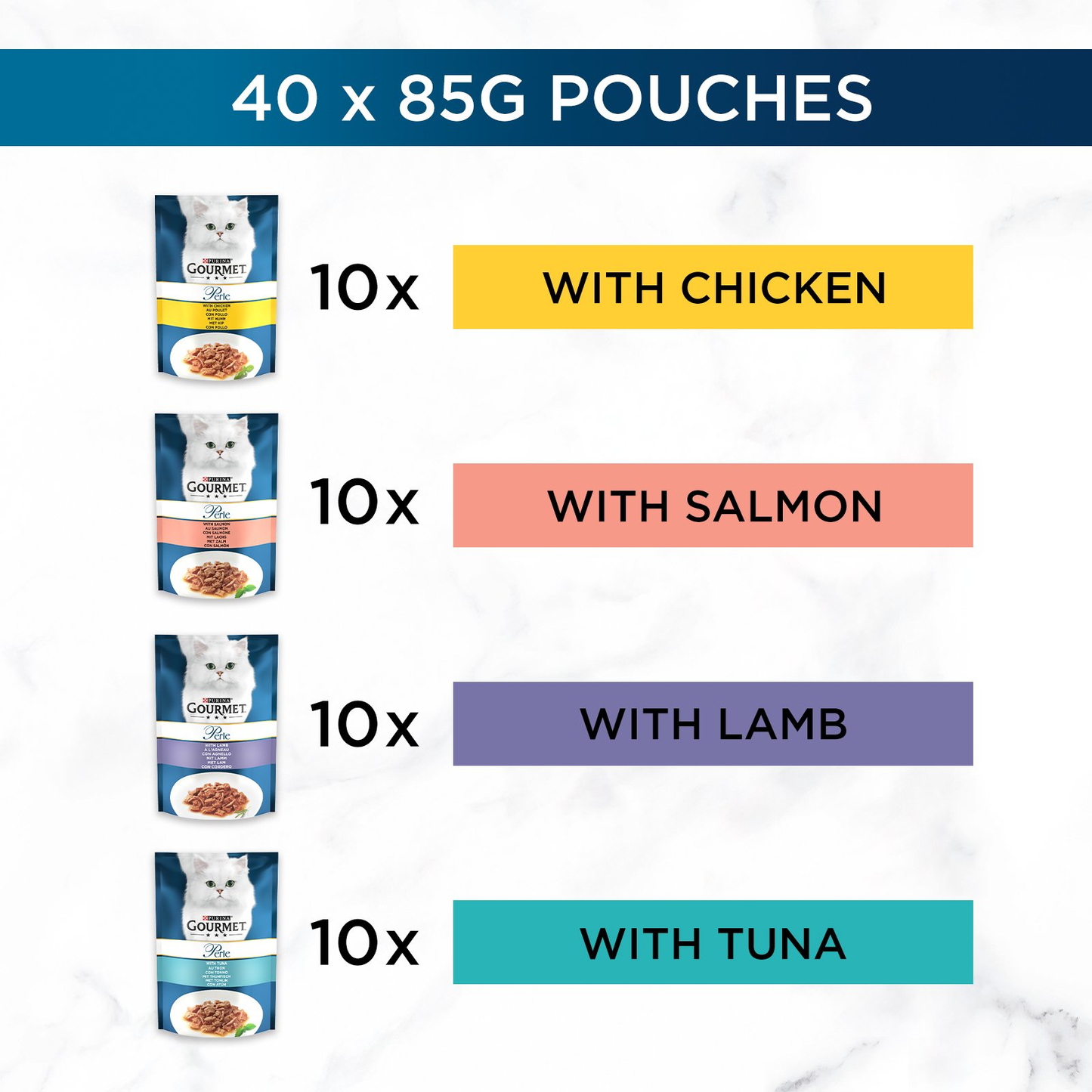 Gourmet Perle Delighter's Collection Mini Fillets in Gravy Pouch Adult Wet Cat Food