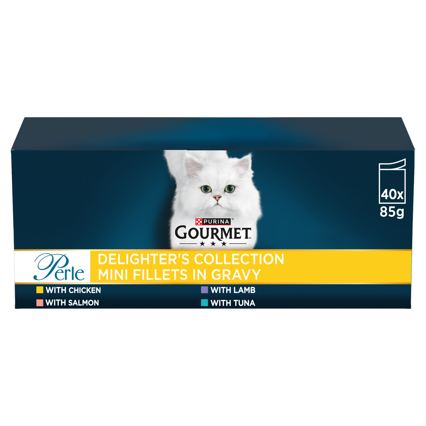 Gourmet Perle Delighter's Collection Mini Fillets in Gravy Pouch Adult Wet Cat Food