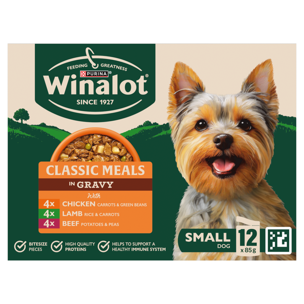 Winalot Meaty Chunks Small Dog Mixed in Gravy with Chicken, Lamb & Beef Wet Dog Food