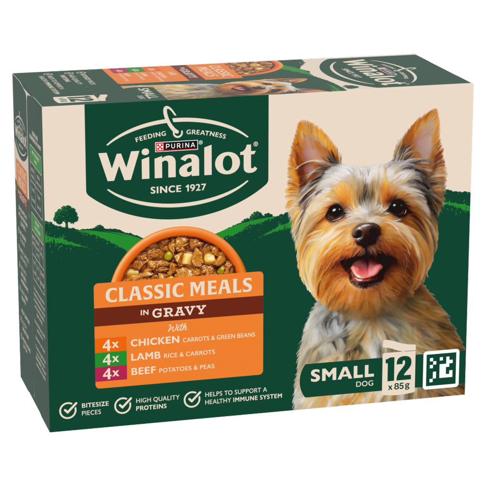 Winalot Meaty Chunks Small Dog Mixed in Gravy with Chicken, Lamb & Beef Wet Dog Food