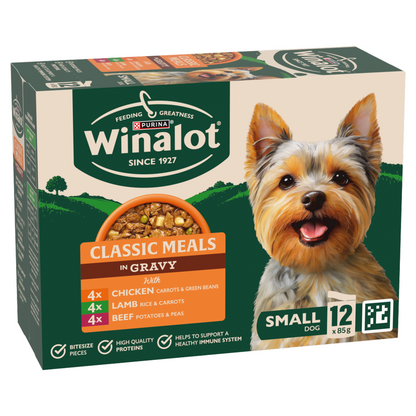 Winalot Meaty Chunks Small Dog Mixed in Gravy with Chicken, Lamb & Beef Wet Dog Food