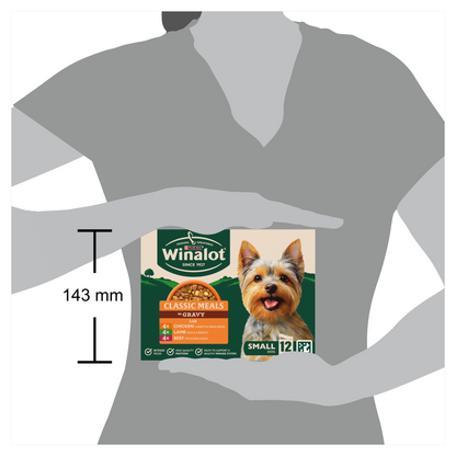 Winalot Meaty Chunks Small Dog Mixed in Gravy with Chicken, Lamb & Beef Wet Dog Food